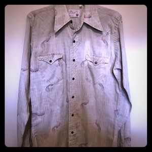 Wrangler pearl snap shirt